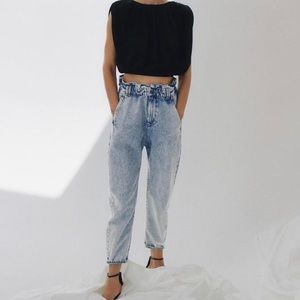 ZARA paper bag jeans size 4